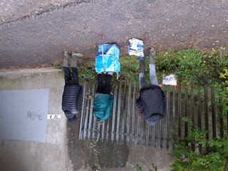 Litter picking in the rain....